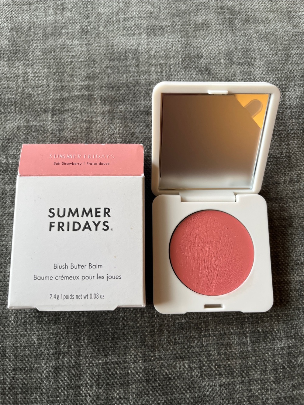 Summer Fridays Blush Butter Balm — White & Pink Packaging